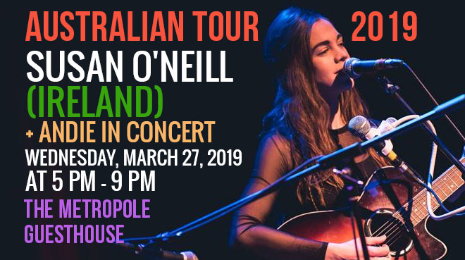 SON – Susan O’Neill (Ireland) + Andie in concert Blue Mountains